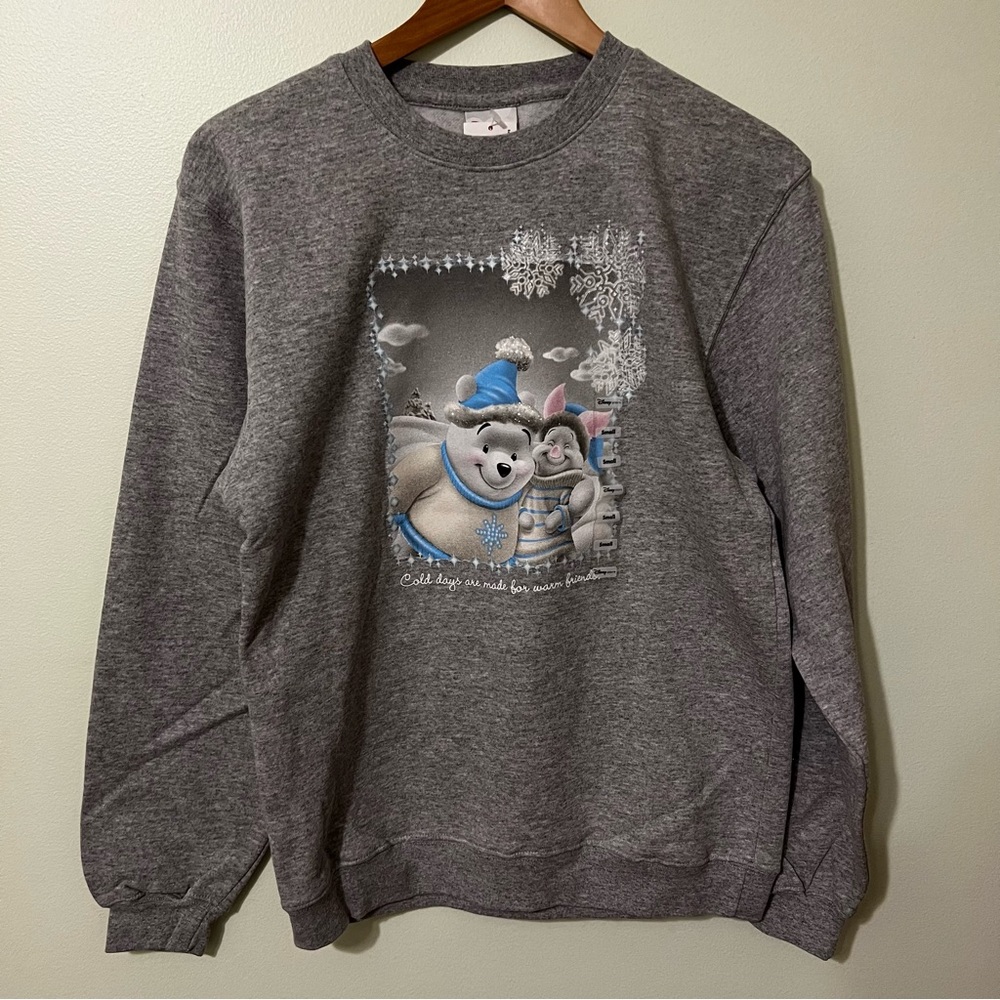 Disney Sparkly Winter Winnie the Pooh Oversized Sweatshirt